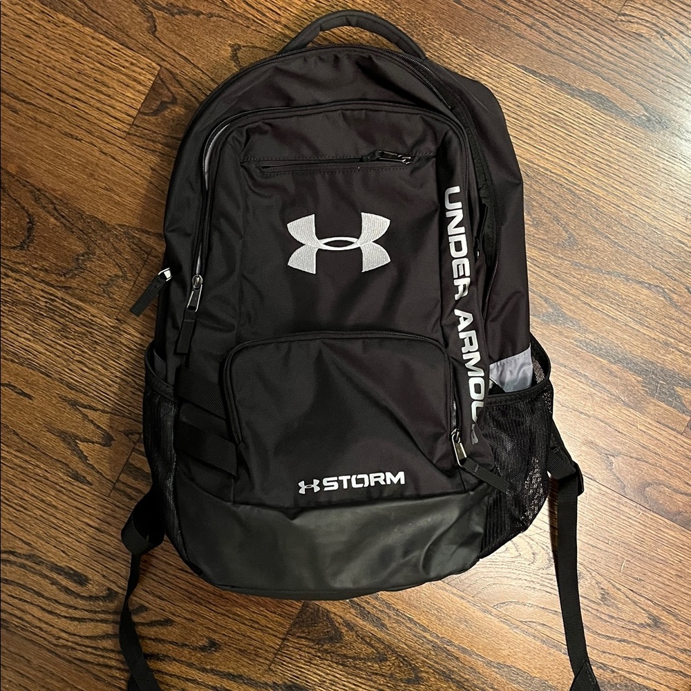 Under Armour Black and White Storm Backpack